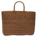 FENDI Straw Hand Bag Raffia Brown Auth mr1096-2