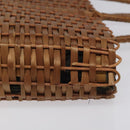 FENDI Straw Hand Bag Raffia Brown Auth mr1096-4