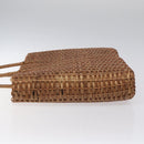 FENDI Straw Hand Bag Raffia Brown Auth mr1096-5