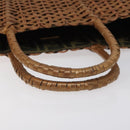 FENDI Straw Hand Bag Raffia Brown Auth mr1096-8