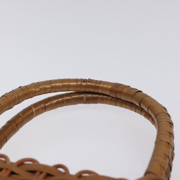 FENDI Straw Hand Bag Raffia Brown Auth mr1096