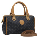 FENDI Hand Bag PVCCanvas 2way Black Auth mr1097-1