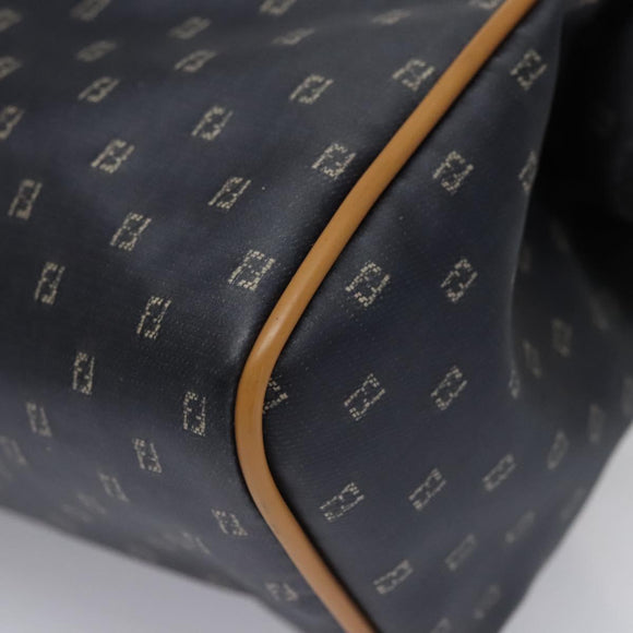 FENDI Hand Bag PVCCanvas 2way Black Auth mr1097