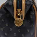 FENDI Hand Bag PVCCanvas 2way Black Auth mr1097-18