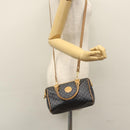 FENDI Hand Bag PVCCanvas 2way Black Auth mr1097-23