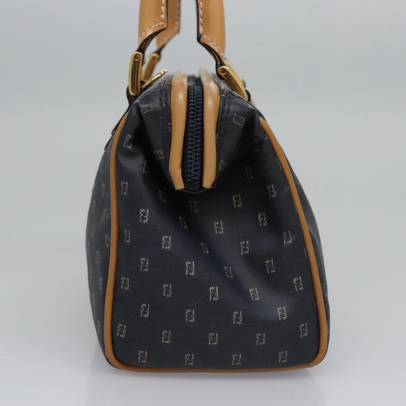 FENDI Hand Bag PVCCanvas 2way Black Auth mr1097