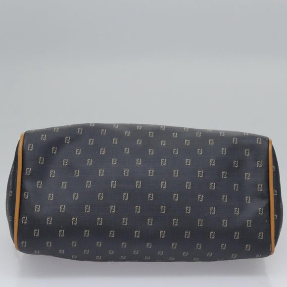 FENDI Hand Bag PVCCanvas 2way Black Auth mr1097