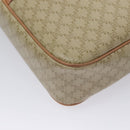 CELINE Macadam Canvas Shoulder Bag Beige Gold Auth mr1099-16