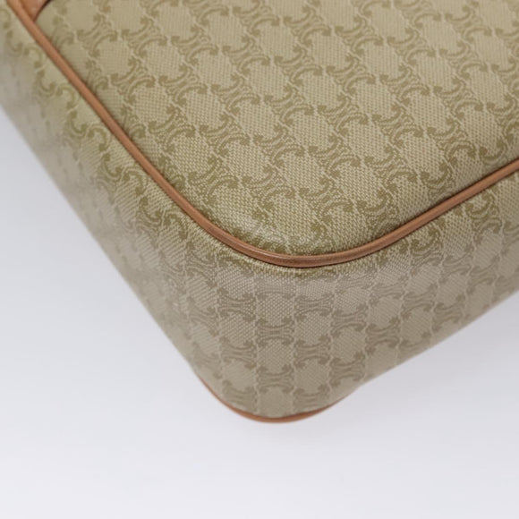 CELINE Macadam Canvas Shoulder Bag Beige Gold Auth mr1099