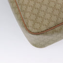 CELINE Macadam Canvas Shoulder Bag Beige Gold Auth mr1099-18