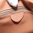 CELINE Macadam Canvas Shoulder Bag Beige Gold Auth mr1099-12