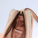 CELINE Macadam Canvas Shoulder Bag Beige Gold Auth mr1099-20