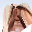 CELINE Macadam Canvas Shoulder Bag Beige Gold Auth mr1099-21