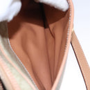 CELINE Macadam Canvas Shoulder Bag Beige Gold Auth mr1099-23