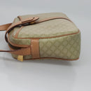 CELINE Macadam Canvas Shoulder Bag Beige Gold Auth mr1099-4