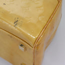 LOUIS VUITTON Monogram Vernis Tompkins Square Hand Bag Beige M91149 Auth mr1101-15