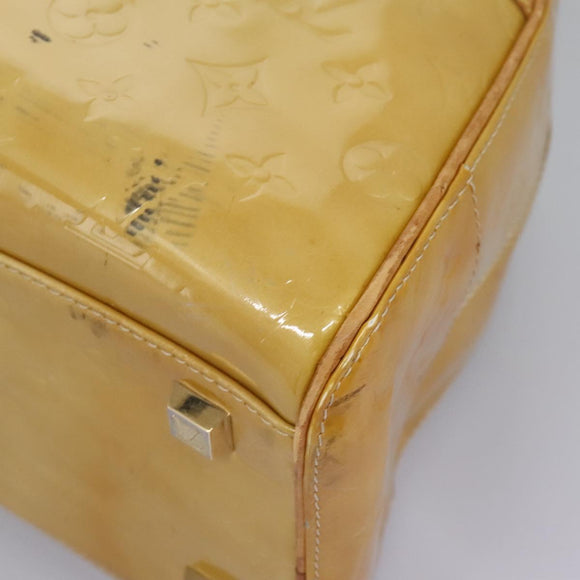 LOUIS VUITTON Monogram Vernis Tompkins Square Hand Bag Beige M91149 Auth mr1101