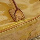 LOUIS VUITTON Monogram Vernis Tompkins Square Hand Bag Beige M91149 Auth mr1101-9