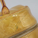 LOUIS VUITTON Monogram Vernis Tompkins Square Hand Bag Beige M91149 Auth mr1101-20