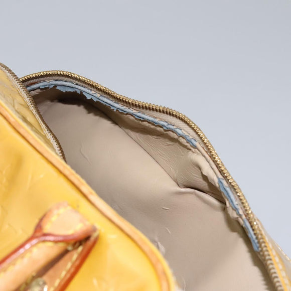 LOUIS VUITTON Monogram Vernis Tompkins Square Hand Bag Beige M91149 Auth mr1101