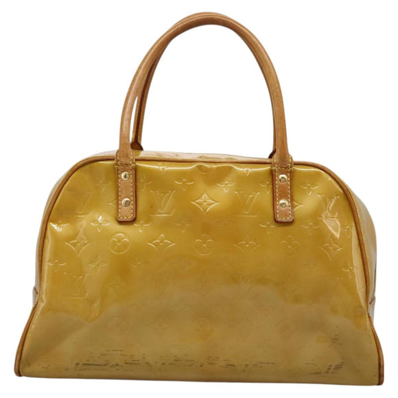 LOUIS VUITTON Monogram Vernis Tompkins Square Hand Bag Beige M91149 Auth mr1101