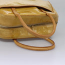 LOUIS VUITTON Monogram Vernis Tompkins Square Hand Bag Beige M91149 Auth mr1101-7