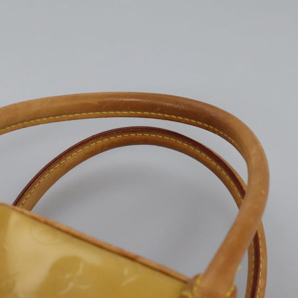 LOUIS VUITTON Monogram Vernis Tompkins Square Hand Bag Beige M91149 Auth mr1101