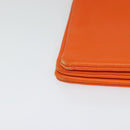 CELINE Trio Shoulder Bag Leather Orange Auth mr1104-10