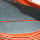 CELINE Trio Shoulder Bag Leather Orange Auth mr1104-11