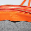 CELINE Trio Shoulder Bag Leather Orange Auth mr1104-21