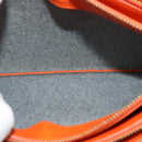 CELINE Trio Shoulder Bag Leather Orange Auth mr1104-22