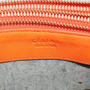 CELINE Trio Shoulder Bag Leather Orange Auth mr1104-25