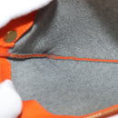 CELINE Trio Shoulder Bag Leather Orange Auth mr1104-28