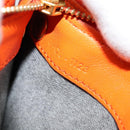 CELINE Trio Shoulder Bag Leather Orange Auth mr1104-12