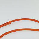 CELINE Trio Shoulder Bag Leather Orange Auth mr1104-8