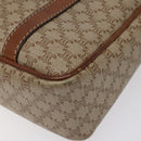CELINE Macadam Canvas Hand Bag Beige Gold Auth mr1105-8