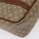 CELINE Macadam Canvas Hand Bag Beige Gold Auth mr1105-15