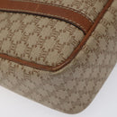 CELINE Macadam Canvas Hand Bag Beige Gold Auth mr1105-17