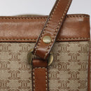 CELINE Macadam Canvas Hand Bag Beige Gold Auth mr1105-9