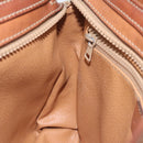 CELINE Macadam Canvas Hand Bag Beige Gold Auth mr1105-21