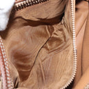 CELINE Macadam Canvas Hand Bag Beige Gold Auth mr1105-22