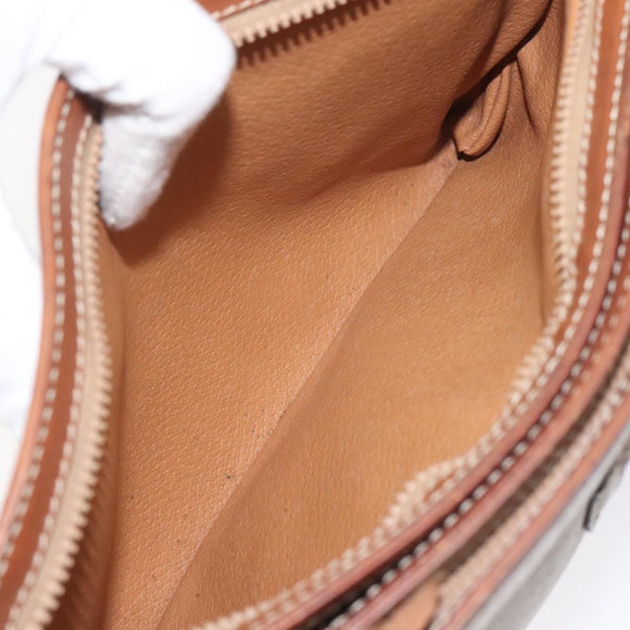 CELINE Macadam Canvas Hand Bag Beige Gold Auth mr1105