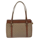 CELINE Macadam Canvas Hand Bag Beige Gold Auth mr1105-2