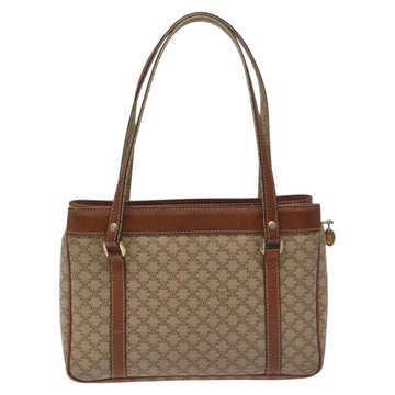 CELINE Macadam Canvas Hand Bag Beige Gold Auth mr1105 - 0