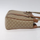 CELINE Macadam Canvas Hand Bag Beige Gold Auth mr1105-3