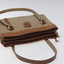 CELINE Macadam Canvas Hand Bag Beige Gold Auth mr1105-6