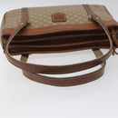CELINE Macadam Canvas Hand Bag Beige Gold Auth mr1105-7