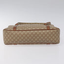 CELINE Macadam Canvas Hand Bag Beige Gold Auth mr1105-5