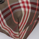 BURBERRY Nova Check Blue Label Hand Bag Nylon Red Brown Auth mr1107-12