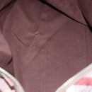 BURBERRY Nova Check Blue Label Hand Bag Nylon Red Brown Auth mr1107-17